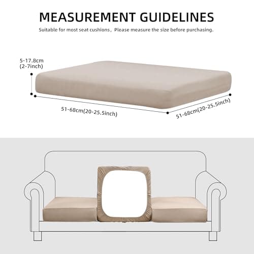 SUKAIKEQA Outdoor Cushion Covers Set,8PCS Waterproof Patio Furniture Couch Seat Slipcovers, Replacement for Sofa Sectional Chair(Cover，Only) - Thumbnail 2