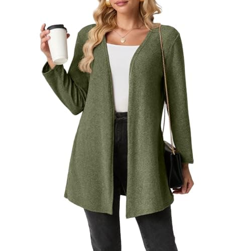 Cardigans Sweaters for Women Long Sleeve Lightweight Cozy Open Front Fall Cardigan with Pockets Trendy 2025 - Thumbnail 2