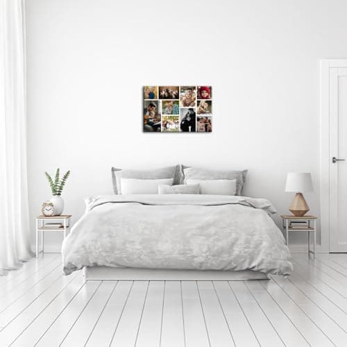 ZHIYYHAO Custom Multi Picture Collage Canvas Wall Art Framed Personalized Multi Pictures Prints to Canvas Wall Art for Living Room Bedroom Study room Home Decor (CF-1, 30.00L X20.00W'') - Thumbnail 3
