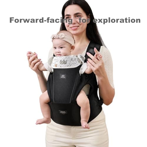 SUNVENO Baby Hip Carrier, Baby Carrier with Hip Seat, Patented Ergonomic Support for Heavy Babies, Lightweight Breathable Design, 7-45 lbs - Thumbnail 5