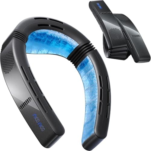 TORRAS 2026 COOLiFY Cyber Fold AI Neck Air Conditioner, Ultimate Cooling Max Cooling Area Neck Fan, Adjustable Strong Wind Neck Cooler for Neck & Face, Rechargeable Portable for Travel Outdoor, Black - Image 1