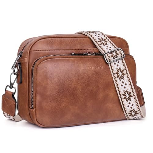 POIUGOYA Crossbody Purses for Women Trendy,Vegan Leather Medium Crossbody Bag,Women's Crossbody Travel Purse Built in Wallet - Image 1