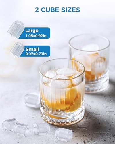 COWSAR Ice Maker Countertop, Portable Ice Machine with Self-Cleaning, 26.5 lbs/24Hrs, 8 Ice Cubes in 6 Mins, Ice Basket and Scoop, Ideal for Home, Kitchen, Bar, Camping - Thumbnail 4