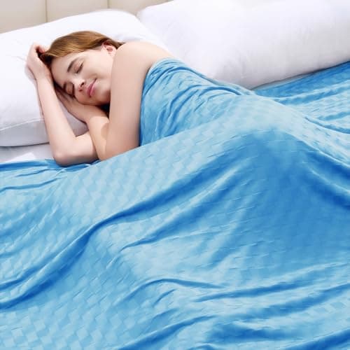 Topcee Cooling Blanket Throw- 50"x60" Summer Cooling Throw Blanket for Hot Sleepers Arc-Chill Q-Max >0.45 Cool Fiber for Night Sweats, Soft Lightweight Sofa Blankets for Kid Adults - Image 1