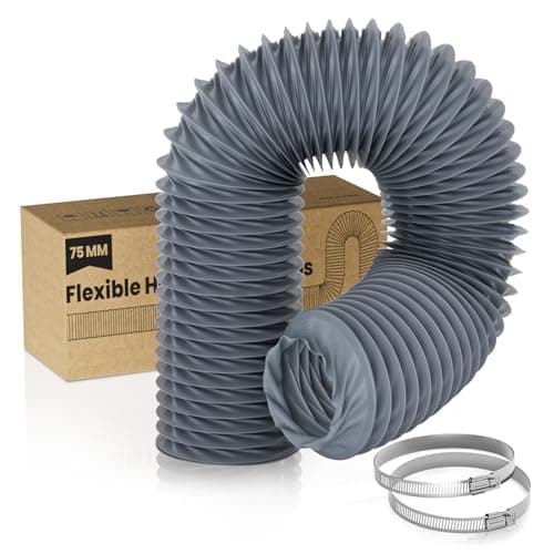 HG Power Diesel Heater Hose, 3" X 16FT Flexible Nylon Duct Exhaust Pipe, 3 Inch Diesel Heater Ducting Accessories for Diesel Heaters, RV, Tent, Truck, Camping