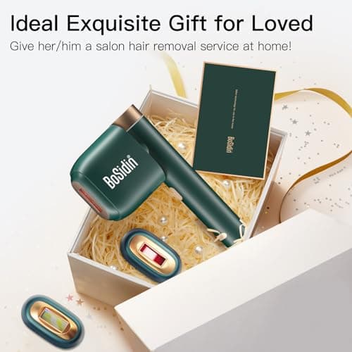 Laser Hair Removal, BoSidin IPL Hair Removal with Painless Ice-Cooling, 2-in-1 Face SR Rejuvenation, 6+1 Modes, 6 Levels Hair Removal for Women Permanent, Laser Hair Removal Kit with Shaver, Goggles - Thumbnail 5
