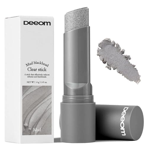 DEEOM Exfoliating Facial Scrub & Polish Stick, Gentle Pore Cleansing Stick with Charcoal & Clay, Helps Clear Blackheads & Whiteheads, Deep Cleansing & Oil Control, Suitable for All Skin Types, 14g - Image 1