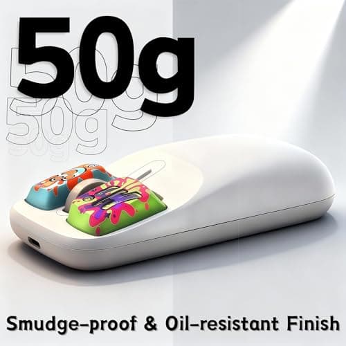 Jiieuilk Retro Mouse 2.4G & Bluetooth Mouses Connectivity, Lightweight Rechargeable Wireless Mouse 100h Battery Life with USB Receiver, PC/Mac - White - Thumbnail 3
