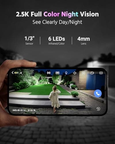 ANNKE 4MP Solar Security Cameras Wireless Outdoor, 5MP 4 Cam-Kit Home Security Camera System, 360°View, Color Night Vision, 2.4&5G WiFi, 2-Way Audio, AI Human Detection, Home Hub & 128GB Memory Card - Thumbnail 3