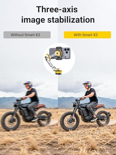 AOCHUAN Smart X3 360° Pan Rotation Gimbal Stabilizer for iPhone, Magnetic Remote Control, 3-Axis Stabilizer w/Built-in Extension Rod & One-Touch Open Tripod, Foldable Phone Gimbal for Vlogging, Travel - Thumbnail 5