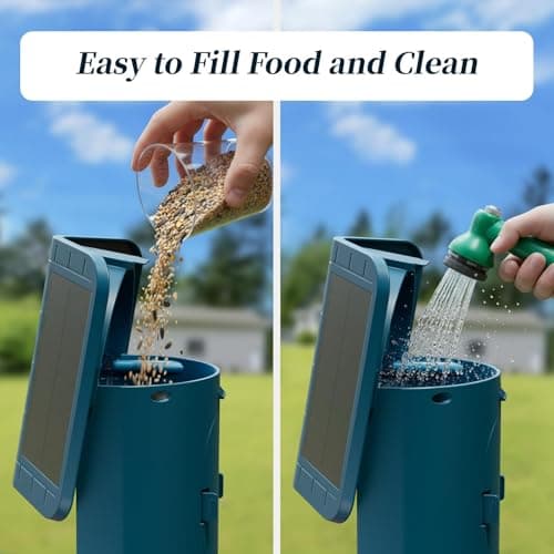 Smart Bird Feeder with Camera Solar Powered, 5GHz/2.4GHz, 2K HD Live View, AI Bird Species Identify, Instant Arrival Alerts, Weatherproof Outdoor Bird Feeder Camera, Best for Bird Lovers - Thumbnail 6