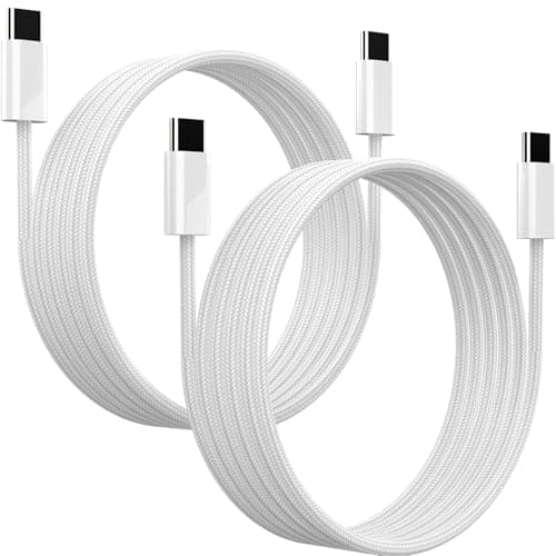 jpyyw 60W USB-C Fast Charging Cable for iPhone, IPAD, Samsung Galaxy, Computer and Car, 3FT, 2 Pack White - Image 1