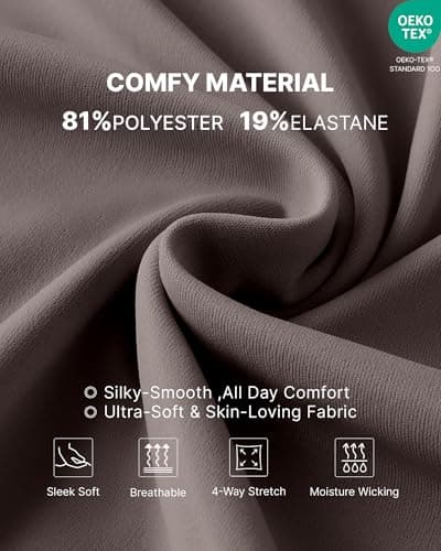 G4Free Maternity Athletic Shorts Over The Belly Comfy Wide Leg Pregnancy Casual Shorts with Pockets Summer Postpartum(Taupe,XXL) - Thumbnail 3
