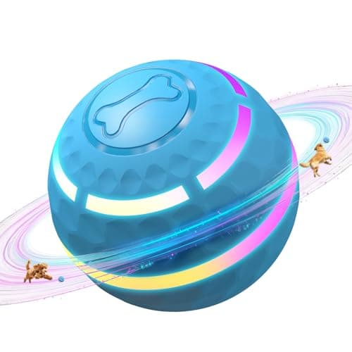 Apasiri Interactive Dog Toys: Automatic Moving Dog Balls with LED Lights, Puppy Toy to Keep Them Busy, Shaky Dog Ball for Small,Medium,Large Dogs, Dog Toys for Aggressive Chewers,Rechargeable - (Blue) - Image 1