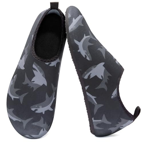 Unisex Water Shoes Quick-Drying Beach Aqua Shoes for Women Men Grey Shark 6-7 W/ 5-6 M US - Image 1