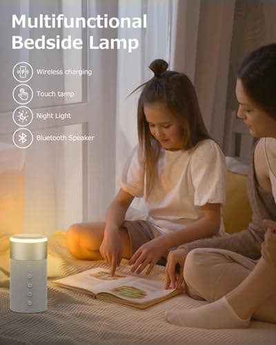 COLSUR Bluetooth Speaker, Magnetic Wireless Charger, Bluetooth Speakers with Night Light, 2 in 1 Wireless Charging Station for iPhone 17/16/15/14/13/12 Series, AirPods Pro 2/4/3/2（Gift Ideal）(Gray) - Thumbnail 5
