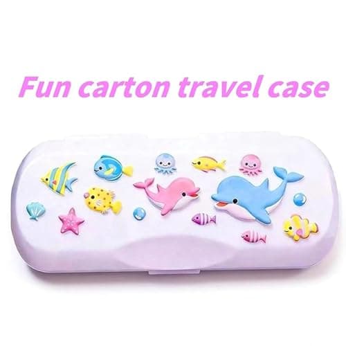 YUENREE Kids Swim Goggles for Girls Ages 4-12 | Rainbow Bling Rhinestone Pink | No Leak Anti-Fog UV Protection | with Premium Hard Case - Thumbnail 3