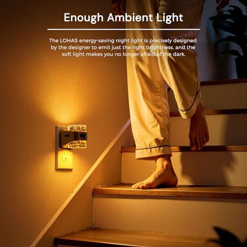 L LOHAS LED Motion Sensor Night Light,5CCT Color Temperature Change Night-Light,Dimmable Night Lights Plug into Wall, Acrylic Bubble Nightlight with Dusk to Dawn Sensor for Bathroom Hallway - Thumbnail 6