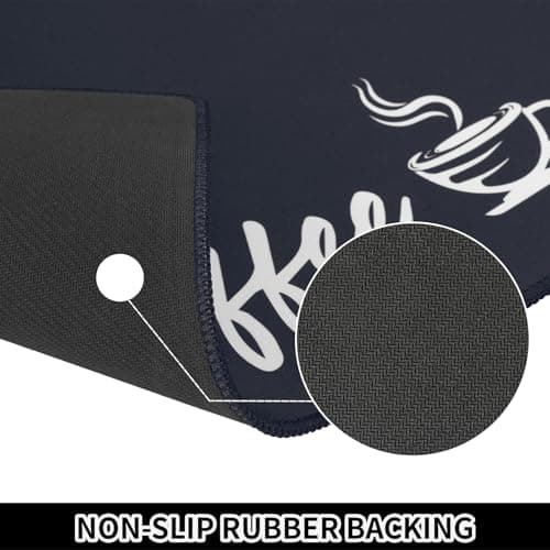 SHACOS Coffee Mat 2-Pack 12x19 Inch Absorbent Non Slip Rubber Bar Accessories Coffee Maker Mat for Countertop Dish Drying Mat Heat Resistant, Black - Thumbnail 6
