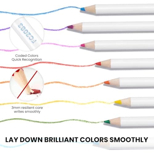 Four Candies Colored Pencils Set,120 Soft Colored Pencils for Coloring Books and Drawing,Blending,Shading. Non-Toxic Art Supplies with Portable Zipper Case & 3-Color Sketchbook for Artists, Beginners - Thumbnail 5