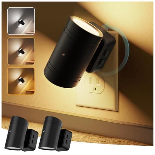 Briignite Night Lights Plug into Wall, 3CCT Modern LED Night Light Plug in, Dusk to Dawn Sensor, 3000KĀ0Kŀ0K Change Nightlight,Dimmable NightLight for Hallway, Bedroom, Stairway, 2 Pack - Image 1
