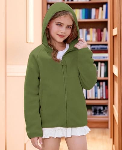 Balabala Girls Winter Jacket Toddler Fleece Jacket Kids Full Zip Hoodie Boys Jacket Warm Cozy Outwear Coat with Pockets - Thumbnail 3