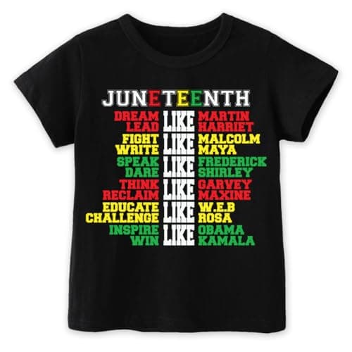 hrcfbk Toddler Baby Boys Girls Juneteenth T-Shirt Short Sleeve Black History Freedom Day Kids Shirt（Black Likes,2-3T - Image 1