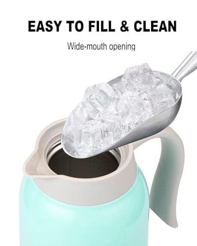 GiNT 51 Oz Stainless Steel Thermal Coffee Carafe, Double Walled Vacuum Insulated Flask, 12 Hour Heat Retention, 1.5 Liter Tea, Water, and Coffee Dispenser (Upgraded version Blue) - Thumbnail 4