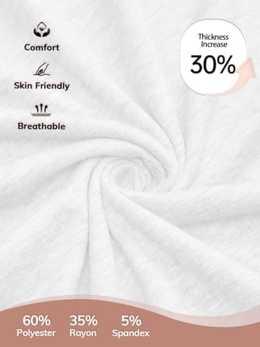 ATHMILE Long Sleeve Shirts for Women Casual Batwing T Shirt Round Neck Basic Loose Tunic Tops White - Thumbnail 4