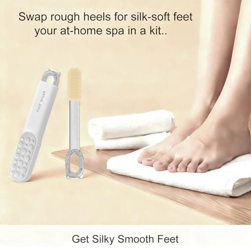 Stainless Steel Foot File, 2-in-1 Sided Pedicure Callus Remover (White) - Thumbnail 5