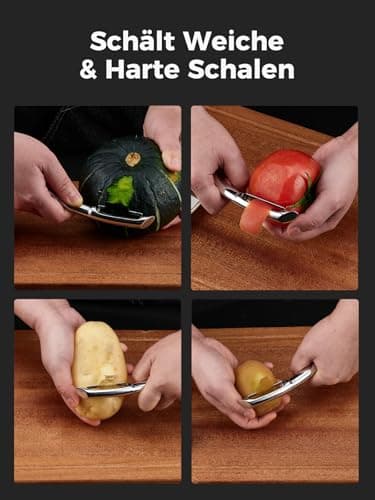 Y & I Peeler Set – Multi-Purpose Vegetable Peeler, 304 Stainless Steel Potato Peeler with Ultra-Sharp Serrated Blade & Ergonomic Handle (2-Year Warranty) - Thumbnail 6