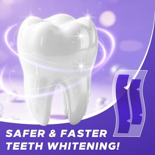 Purple Teeth Whitening Strips 28 Count - 14 Days Treatment Whitener Strips with Non Slip & Enamel Safe & Non Sensitive, Teeth Whitening Kit for Coffee, Wine Stains Removal Fastly (28 Strips - Purple) - Thumbnail 6