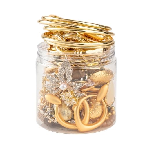 BHDJSHX Gold Jewelry Blind Box, Assorted Mystery Jewelry Set with Bangles, Rings, Brooches, and More (Gold) - Image 1