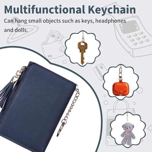Gostwo Small Wallets for Women, Stylish Womens Wallet with ID Window, Zippered Coin Pocket and Tassel. Cute RFID Wallet for Women, ideal for Teen Girls, Commuters, and Women for Daily Use - Thumbnail 5