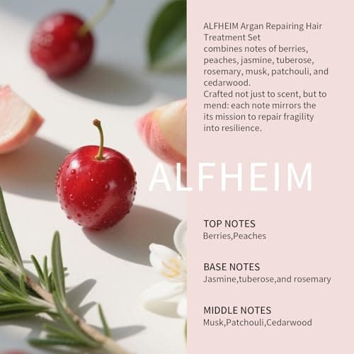 Alfheim Argan Hair Care Set | Argan Oil Shampoo, Conditioner, Hair Mask, Leave-In & Hair Oil | Frizz Control & Repair | Moisturizing & Strengthening | Sulfate-Free, Color-Safe | Holiday Gift for you - Thumbnail 6