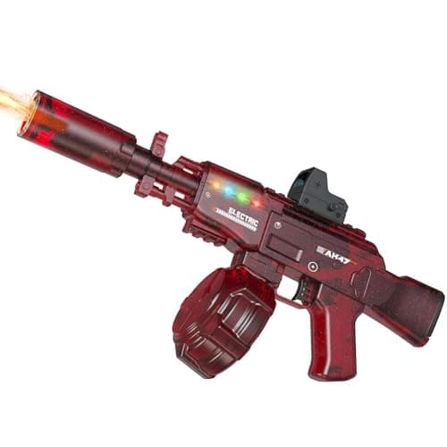 Electric Water Gun for Adults & Kids with Colorful LED Light,Automatic Water Blaster Squirt Guns with Flashing Light,Range up to 32FT, Summer Outdoor Toy for Swimming Pool Beach Party