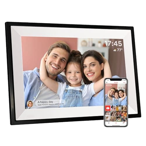 PIPI Vision 10.1 Inch WiFi Digital Picture Frame (32GB), Frameo App Ready, No Monthly Fee, IPS Touch Screen, Easy Setup, Instantly Share Photos & Videos for Grandparents - Image 1