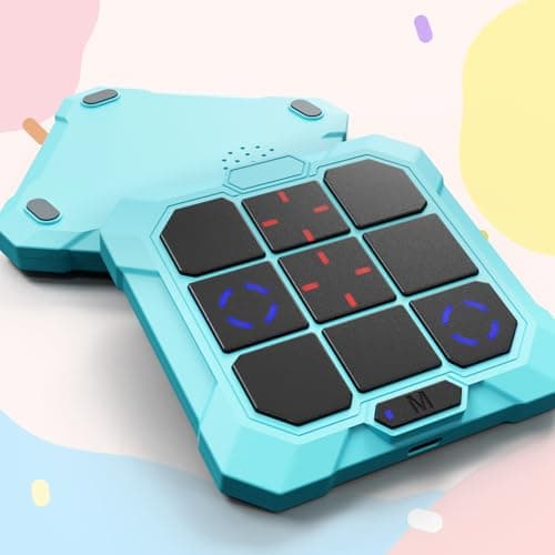 VDPDO Tic Tac Toe Game, 6-in-1 Electronic Tic Tac Toe with Mute & Rechargeable - Handheld Travel Board Game for Kids Ages 4+, Adults, Family - Educational Learning Toy for Boys Girls，Blue - Thumbnail 4
