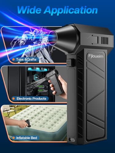 Compressed Air Duster:130000RPM Electric Air Duster with LED Display,Rechargeable Cordless Air Duster,4 Gear Adjustable Air Blower for PC, Keyboard, Car, Home, Outdoors.Replaces Compressed Air Cans - Thumbnail 3