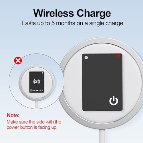 Wallet Tracker Card Rechargeable Smart Tracking Card Tag, Works with Apple Find My APP (iOS Only), Wireless Charge, IP68 Waterproof, for Keys, Luggage, Passports, Backpacks, 1 Pack - Thumbnail 3
