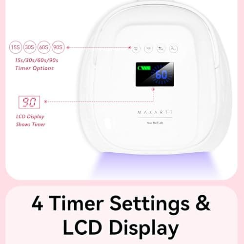Makartt Professional LED Nail Lamp with Handle 30W Rechargeable Nail Dryer - Thumbnail 4