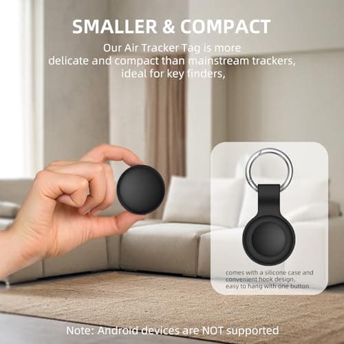 Air Tracker Tags-4 Pack[Apple MFi Certified] (iOS Only), Bluetooth Tracker for Apple Find My, Key Finder and Item Locator Smart Tag for Vehicles, Wallet, Keys, Luggage, Suitcases - Thumbnail 3