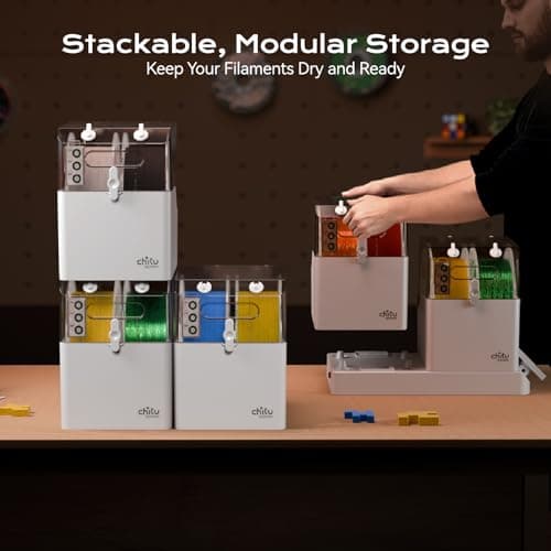 Chitu Systems E1 Filament Dryer 4 Spools, Auto-Humidity Hold, Independent Control with 2 Removable Chambers for Nylon, ABS, TPU, PETG, PLA 3D Printer Filament Drying, Compatible with AMS Lite - Thumbnail 4