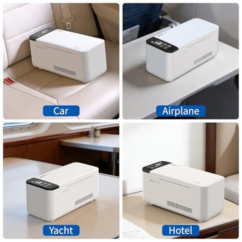 ZKSCool Portable Insulin Cooler Box Smart Rechargeable Mini Medical Case for Insulin, Vaccines, and Medications, 36.6 cu in Capacity, LCD Display,Travel Drug Cooler for Insulin, FAA-Approved - Thumbnail 6