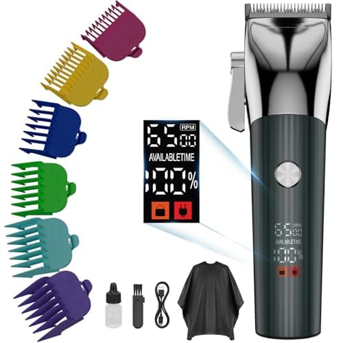 Intpot Hair Clippers for Men, Professional Cordless & Corded Barber Hair Clipper and Trimmer with Guide Combs for Hair Cutting, Grooming, Rechargeable Mens Haircut Kit - Image 1