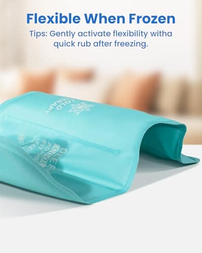 Gel Ice Packs Reusable Soft, Ice Pack for Back Pain Relief, 40Min Long-Lasting Hot and Cold Pack for Pain Relief, Flexible Cold Compress for Lower Back, Shoulder, Hip, Elbow, Leg, Knee, 14.5" x 11" - Thumbnail 5