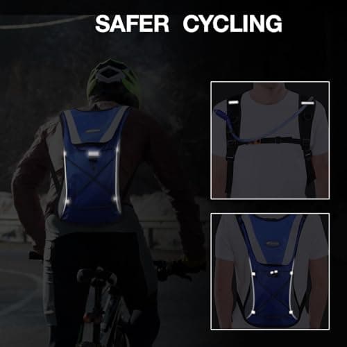 Hydration Backpack with 2L Hydration Bladder Water Backpack for Hiking Hydration Pack for Running Cycling Hiking Festival Gear. - Thumbnail 6