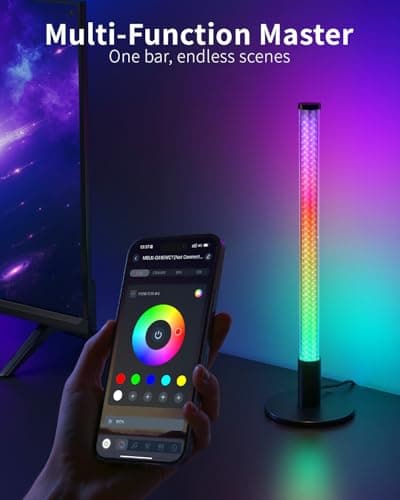 FRIDEKO HOME RGB Light Bars, Smart Led Desk Light Bar for Room, TV Backlight with App & Remote Control, Ambient Lighting with Music Syncing for Gaming Desk Decor Accessories - Thumbnail 4