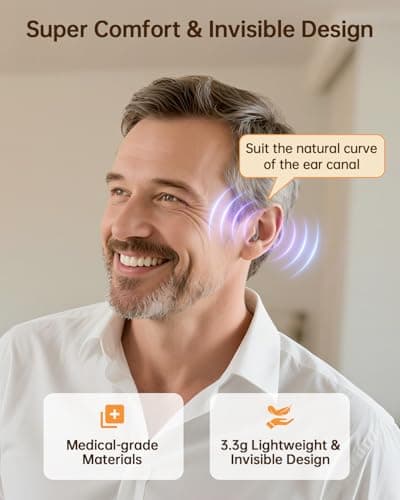 BIGPROT OTC Hearing Aids for Seniors, Superior Sound Quality, Comfort & Invisible design, AI Noise Cancellation, 120+ Hours of Charging Case Usage, 3 Smart Scene Modes - Thumbnail 3