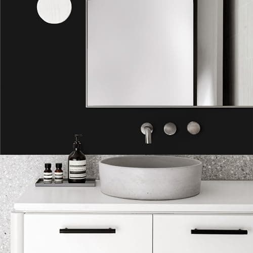 LXCREAT Black Wallpaper Peel and Stick Modern Matte Contact Paper Solid Color 15.7in×78in Removable Self Adhesive Waterproof Renter Friendly Wallpaper for Bedroom or Cabinets Shelves Walls Decoration - Thumbnail 6